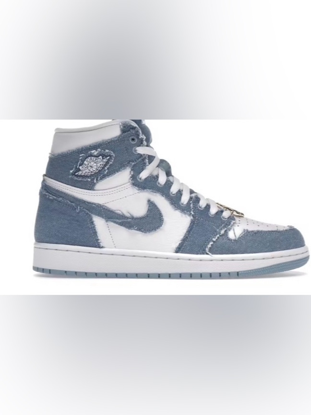 Jordan Sneakers in Blue Denim and White